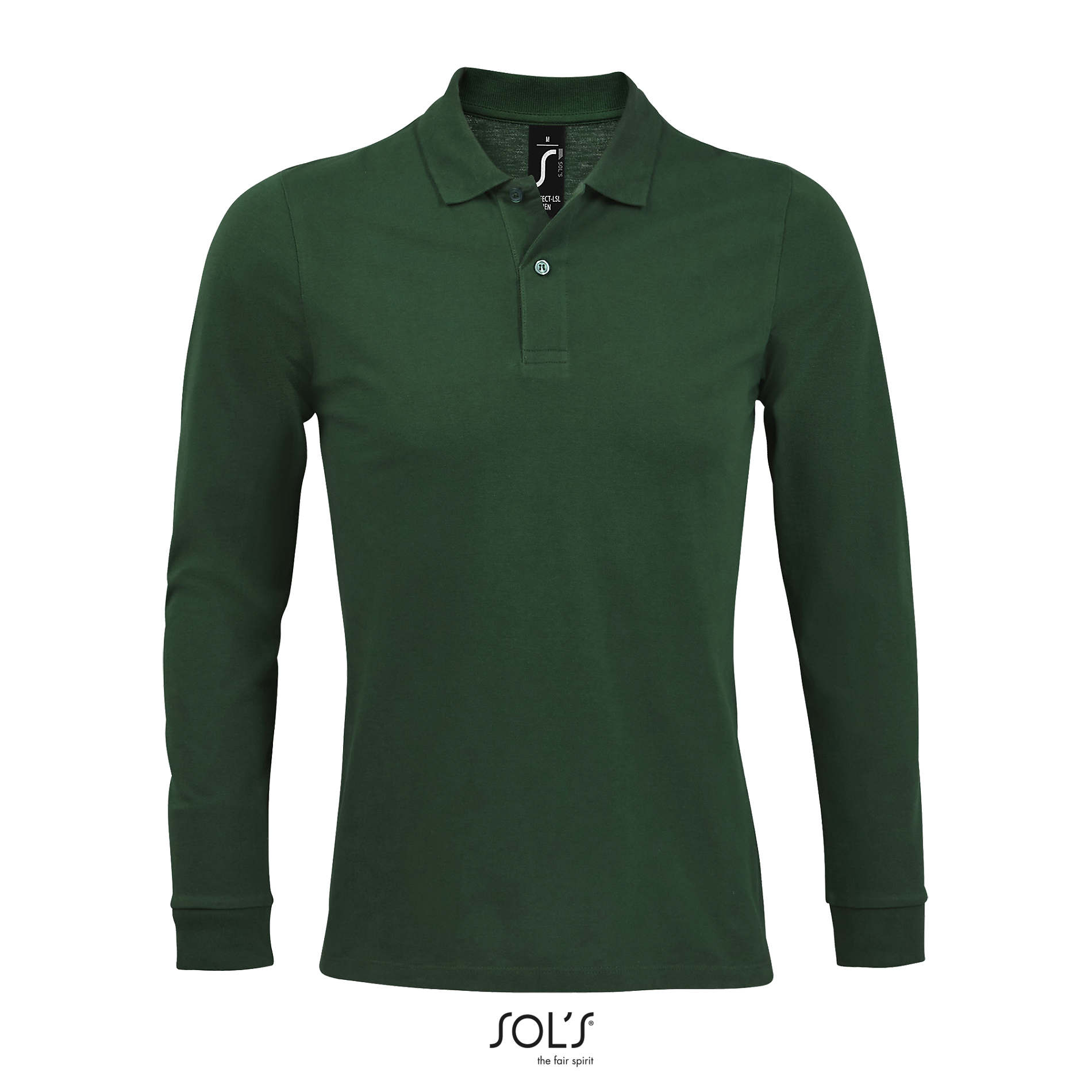 Polo publicitaire homme 180gr PERFECT MEN LSL Vert bouteille